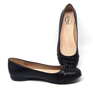 LifeStride Anika Simply Comfort Black Silky Flat Women's Size 11W